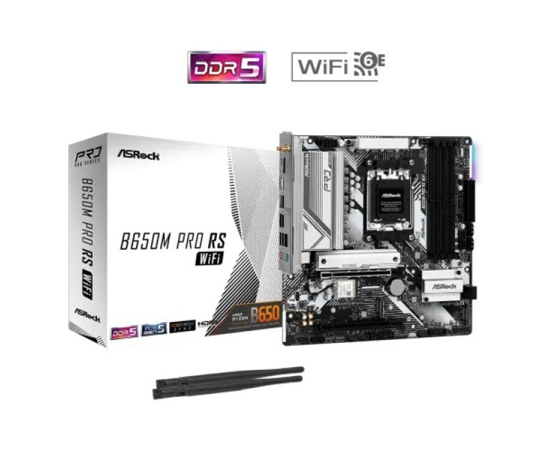 ASRock B650M Pro RS Wi Fi AM5 Micro ATX Motherboard