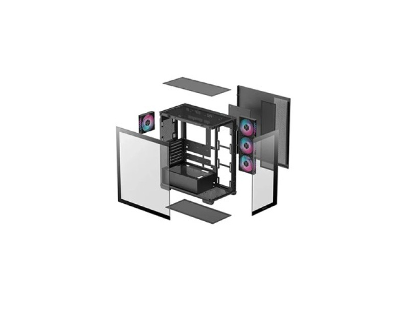 Deepcool CG580 4F Mid Tower Gaming case - Black