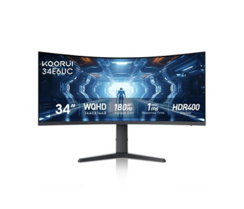 KOORUI 34E6UC 34-inch 165Hz WQHD Curved Gaming Monitor