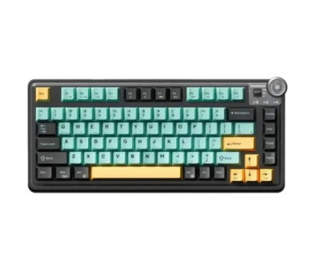 Lingbao MK75 Wireless RGB Tri-Mode Mechanical Keyboard - Dark Green Orange