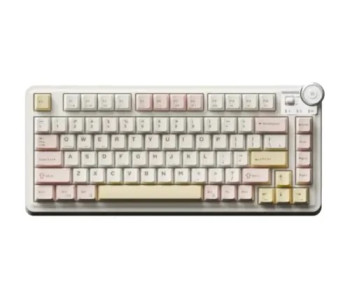 Lingbao MK75 Wireless RGB Tri-Mode Mechanical Keyboard - Cream White