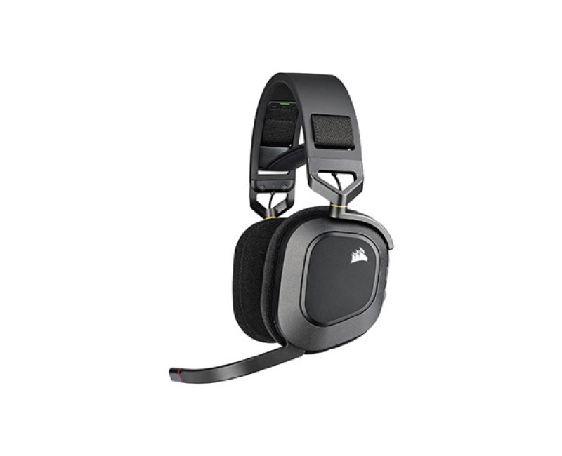 Corsair HS80 RGB WIRELESS Premium Gaming Headset with Spatial Audio — Carbon