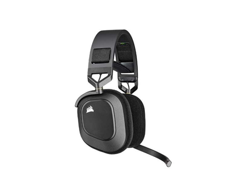 Corsair HS80 RGB WIRELESS Premium Gaming Headset with Spatial Audio — Carbon