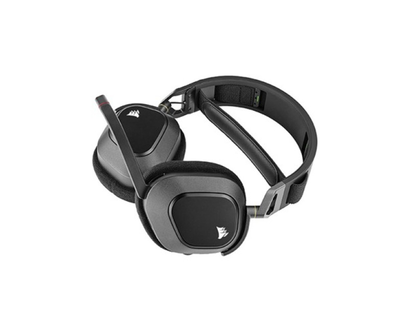 Corsair HS80 RGB WIRELESS Premium Gaming Headset with Spatial Audio — Carbon
